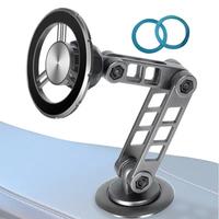 SummerTok Metal long arm Magnetic Car Phone Holder 360 Rotating Dashboard Phone Stand Hands-Free Adjustable Foldable Car Phon...