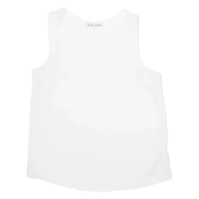 ZARA Womens Vest White Sleeveless Viscose M