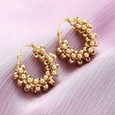 Round Brass Hoop Earrings