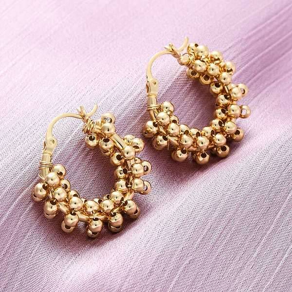 Round Brass Hoop Earrings