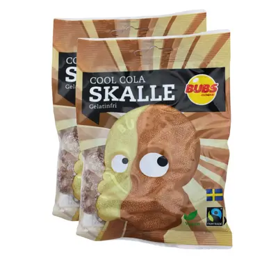 BUBS Swedish Candy - Cool Cola Skulls - 2 Pack x 90g bags - Vegan Gummy Bags - Swedish Candy - Shareable Snack - Bon Bon Swee...