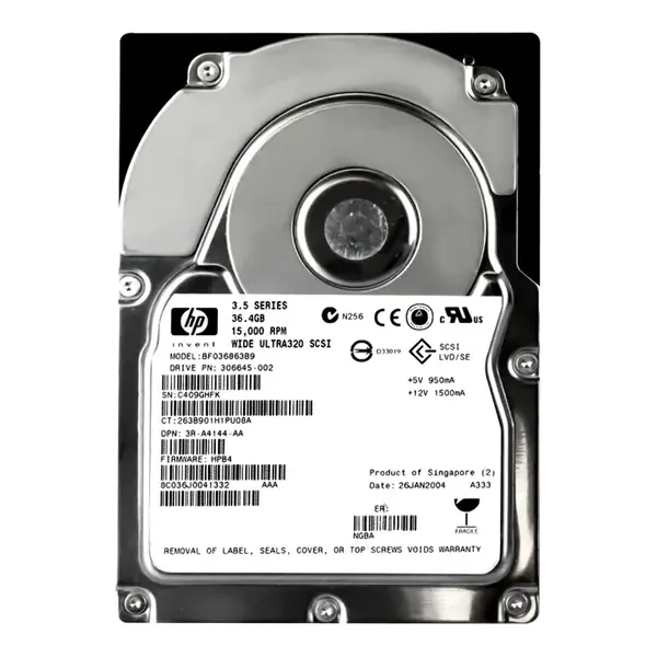 3R-A4144-AA HP 36.4GB Ultra-320 SCSI 15000 3.5-inch 8MB Hard Drive