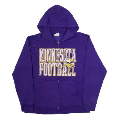 NFL Minnesota Vikings Mens Purple Hoodie Full Zip USA M