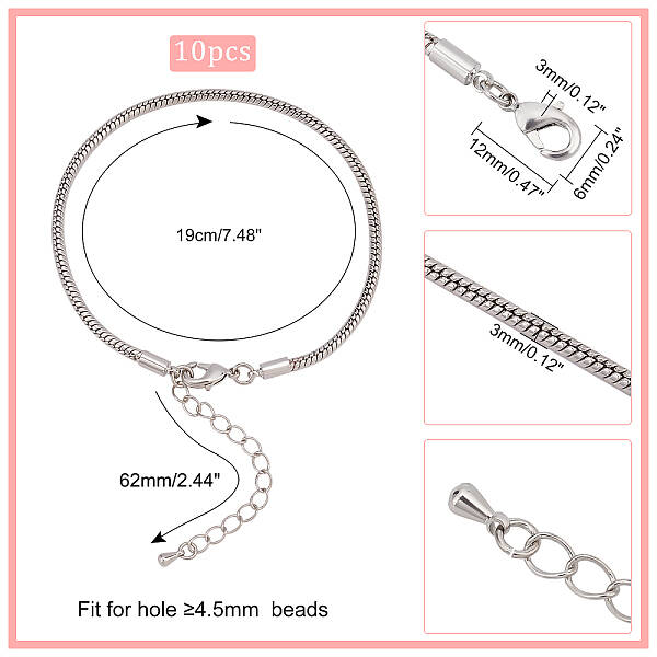 Brass European Style Bracelet Making