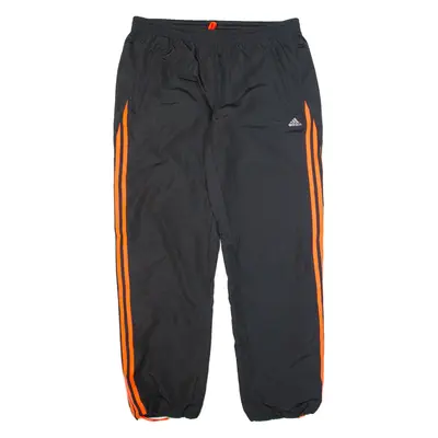 ADIDAS Mens Track Pants Black Tapered L W34 L30