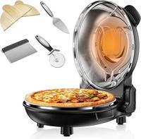 【US 2025 Deals for You Days】Pizza maker Pizza oven Electric outdoor and indoor portable,12-Inch pizza stone , heats to 80...