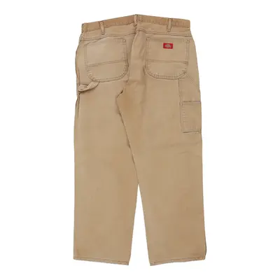 Dickies Carpenter Trousers - 38W 30L Beige Cotton
