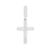 【#P557】UCCIYO S925 Sterling Silver Synthetic Moissanite Pendant Necklace for Women Men Hip Hop Jewelry Gift