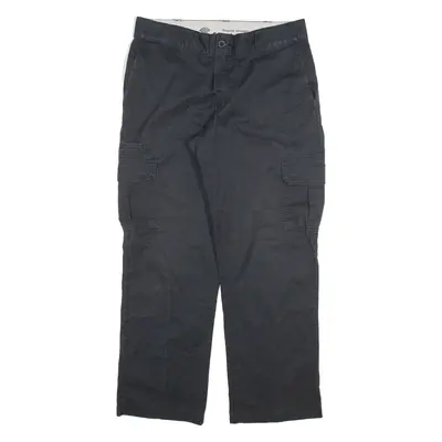DICKIES Cargo Mens Trousers Black Regular Straight W34 L30