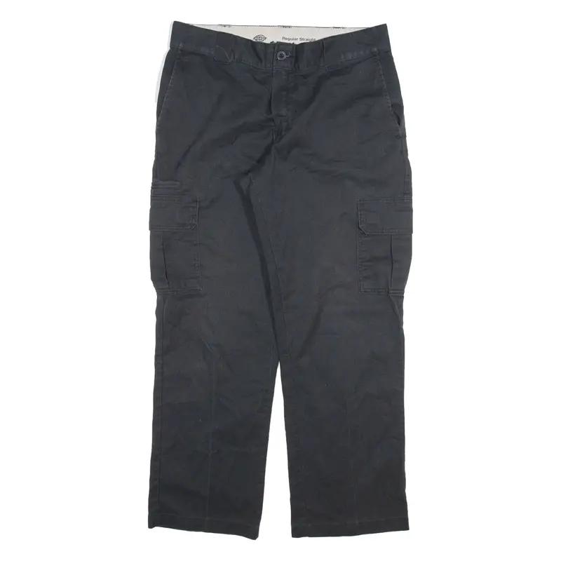 DICKIES Cargo Mens Trousers Black Regular Straight W34 L30