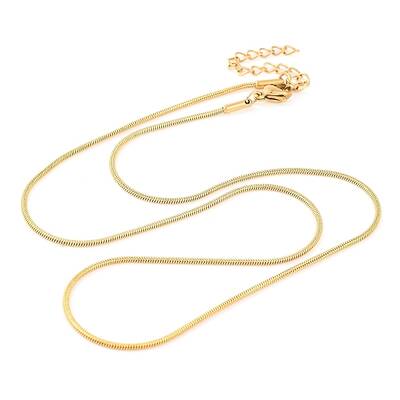 304 Stainless Steel Round Snake Chain Necklaces for Women