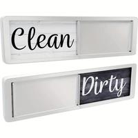 Clean Dirty Dishwasher Magnet Indicator Sign, Non-scratch Simple Sliding Magnetic Sign for Kitchen, Room Decor, Household Ite...