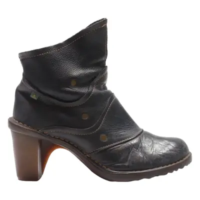 EL NATURALISTA Block Heels Black Leather Womens UK 5.5