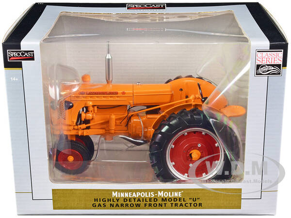 Minneapolis Moline Model U Narrow Front Tractor Orange Classic Series 1/16 Diecast Model by SpecCast