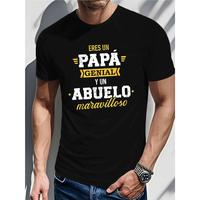 Men's Casual Short Sleeve T-Shirt - Spanish Dad & Grandpa Graphic Design \