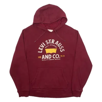 LEVI'S Mens Red Hoodie L