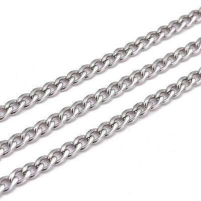 Tarnish Resistant 304 Stainless Steel Twisted Chains for Men's Necklace Making