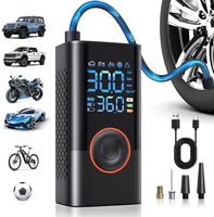 Portable air compressor for tire inflator. Air compressor. 150 PSI. Air compressor for car tires. Tire pressure gauge. Cordle...