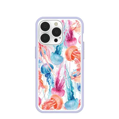 Clear Jellyfish iPhone 13 Pro Case With Lavender Ridge
