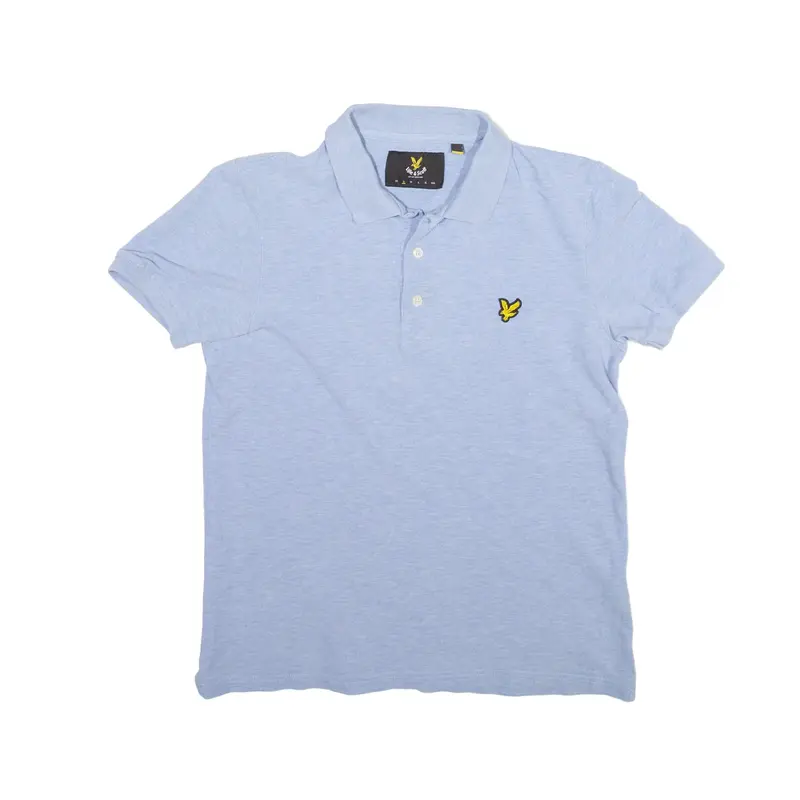 LYLE & SCOTT Polo Shirt Blue Short Sleeve Mens S