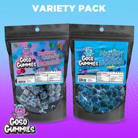 Goso Gummies Cotton Candy + Sour Blue Razz Duo Pack - Viral Gushers 12oz