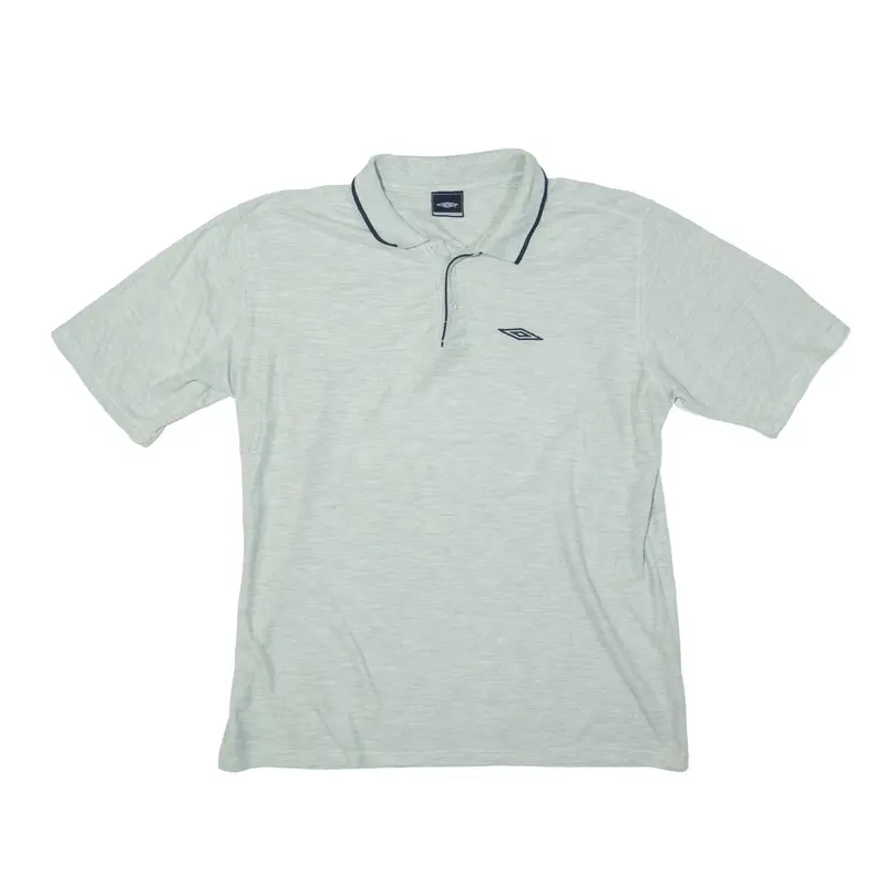 UMBRO Polo Shirt Grey Short Sleeve Mens XL