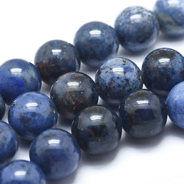 Natural Dumortierite Quartz Bead Strands