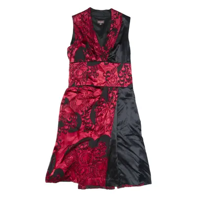 PHASE EIGHT Womens Fit & Flare Dress Red Fair Isle Sleeveless Midi S