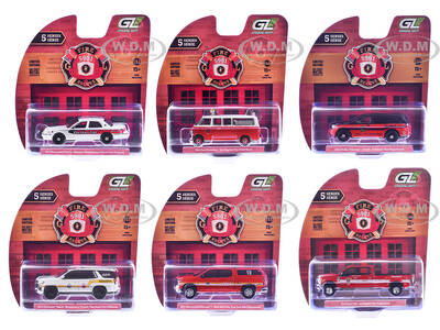 Fire & Rescue Series #5 Set of 6 Cars 1/64 Diecast Model Cars by Greenlight