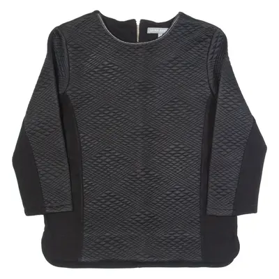 LAURA ASHLEY Womens Top Black 3/4 Sleeve UK 10