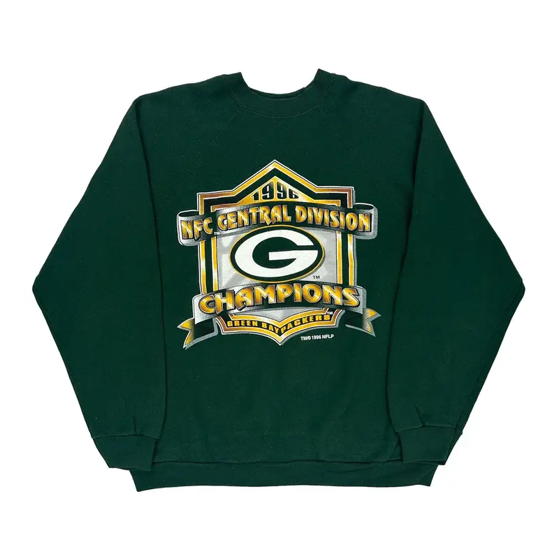 Made In Usa Green Bay Packers Tultex Nfl Sweatshirt - XL Green Cotton Blend