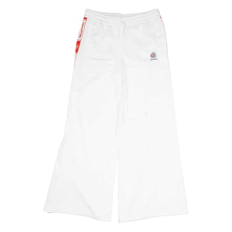 REEBOK CLASSIC Womens Sweatpants White Wide-Leg M W30 L31