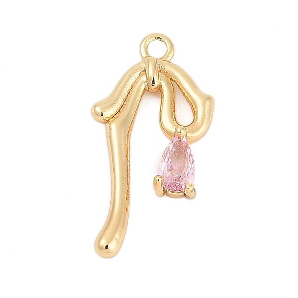 Brass Micro Pave Cubic Zirconia Pendants