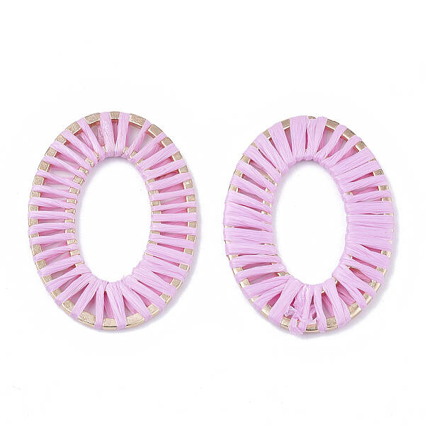 Handmade Raffia Woven Linging Rings