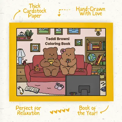 Teddi Browni Coloring Book Vol. 1 - Perfect For Kids & Adults 💛🧸🎨