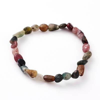 Natural Tourmaline Beads Stretch Bracelets