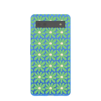 Electric Blue Flower Child Google Pixel 6a Case