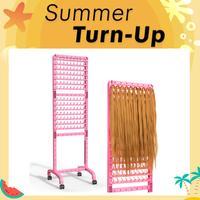Large capacity or small-sized, Adjustable 2-sided Hair braiding rack, Height Adjustable Hair Separator Stand with Wheels, Sta...