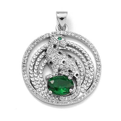 Brass Micro Pave Cubic Zirconia Pendants