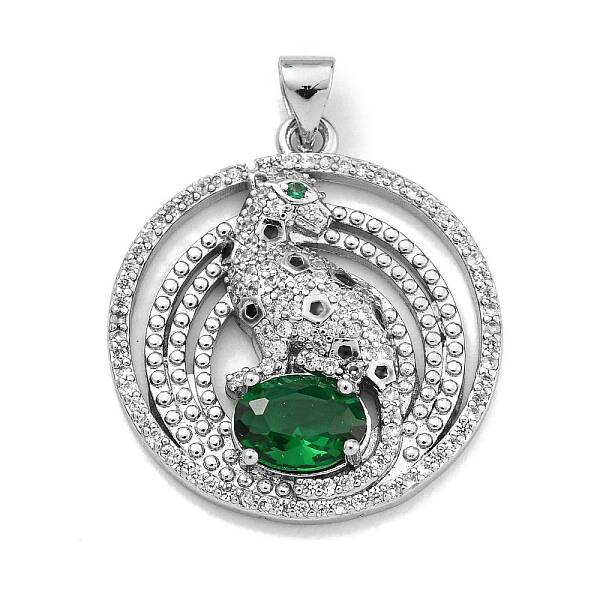 Brass Micro Pave Cubic Zirconia Pendants