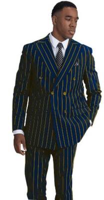 Men Fit Suit Classic Pleated Pants Athletic Fit Suits - Executive Cut Suit