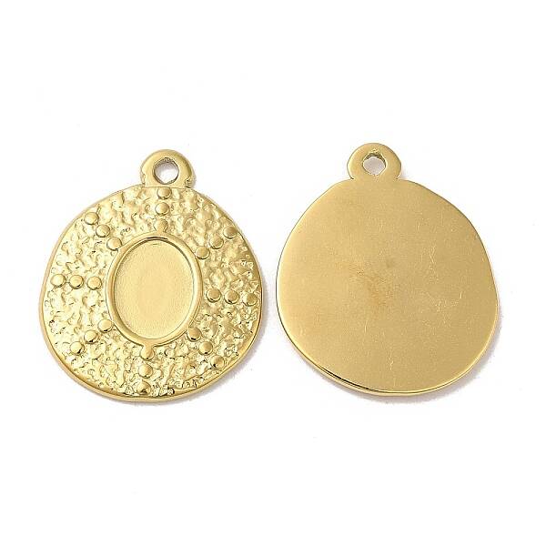 Ion Plating(IP) 304 Stainless Steel Pendant Cabochon Settings