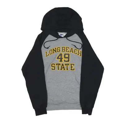 RUSSELL ATHLETIC Long Beach State USA Hoodie Grey Pullover Mens S