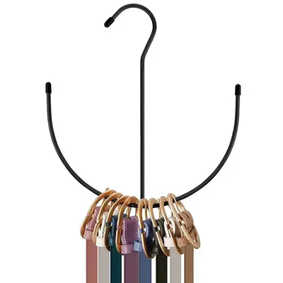 Belt Scarf Holder, Multifunctional Anti-drop Shoe Silk Scarf Belt Drying Rack with Hook, Home Organizer for Living Room Bedro...