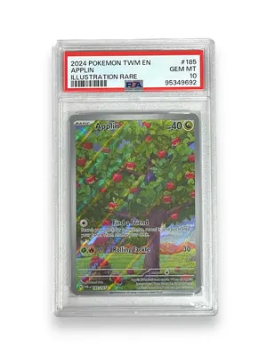 PSA 10 Applin Illustration Rare Pokemon Twilight Masquerade (TWM) #185 English Qty 1 Graded GEM MINT