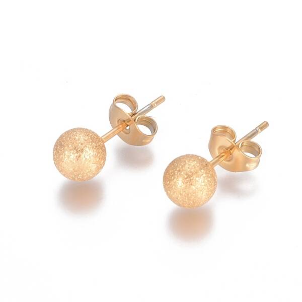 Ion Plating(IP) 304 Stainless Steel Stud Earrings