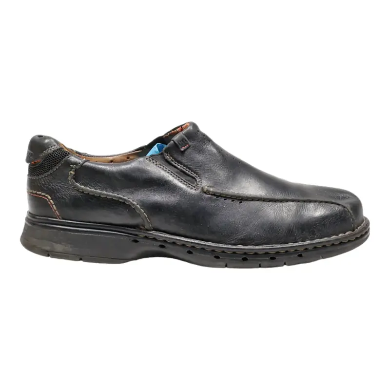 STRUCTURED Pump Shoes Black Leather Mens UK 11