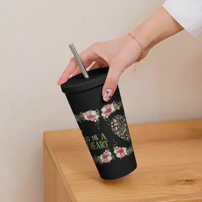 Charming Floral Art Tumbler