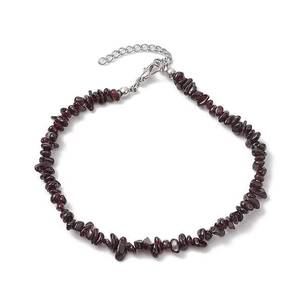 Natural Gemstone Beads Anklets