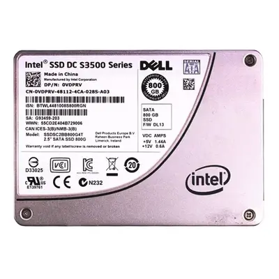 Dell VDPRV | 800GB Multi-Level Cell SATA 6Gb/s Hot-Pluggable 2.5-Inch Solid State Drive for PowerEdge Servers